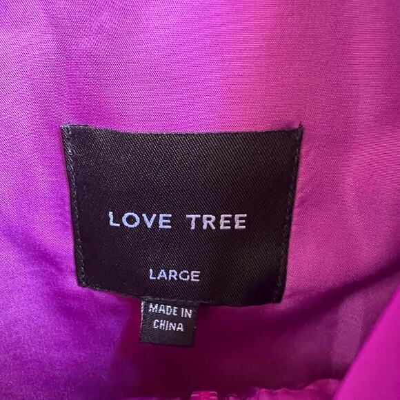 NEW Love Tree Magenta Purple Cropped Puffer Vest - Picture 7 of 8